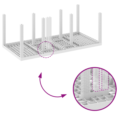 9 Delt Hage Spisestue Sett med Puter Hvit Poly Rattan