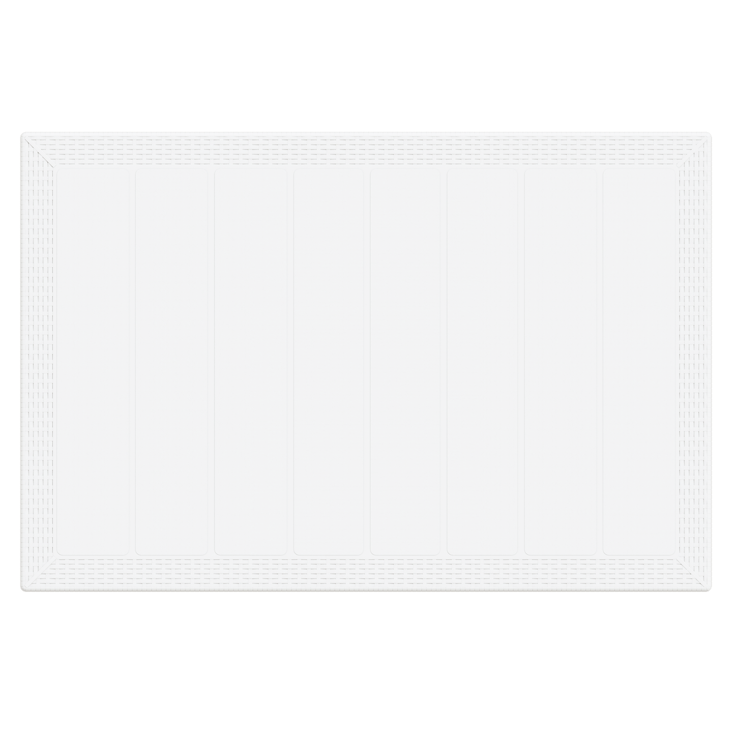 5-delt hage spisegruppe med puter hvit poly rotting