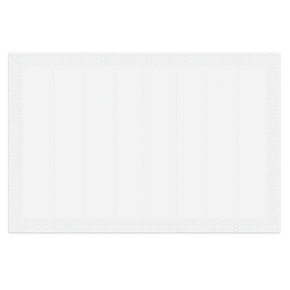 5-delt hage spisegruppe med puter hvit poly rotting