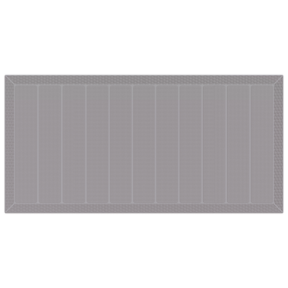 7 deler hage spisestue med puter, lys grå poly Rattan