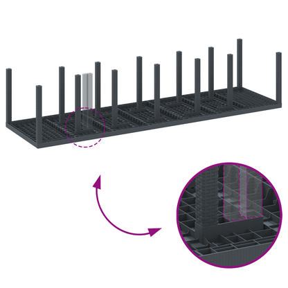 13 Delt Hage Spisegruppe med Puter Antrasitt Polyrotting