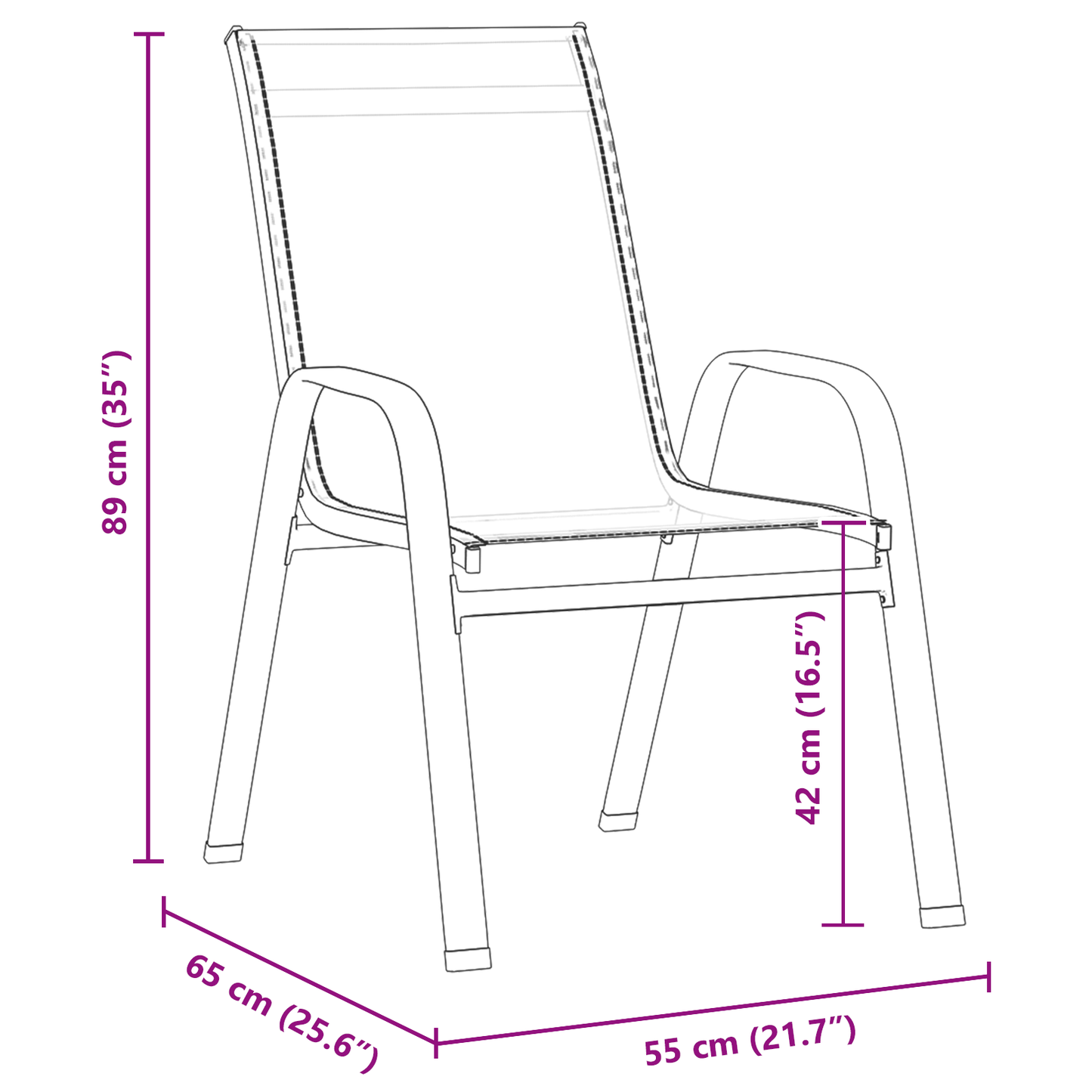 3-delt hage dining set grå textilene og stål