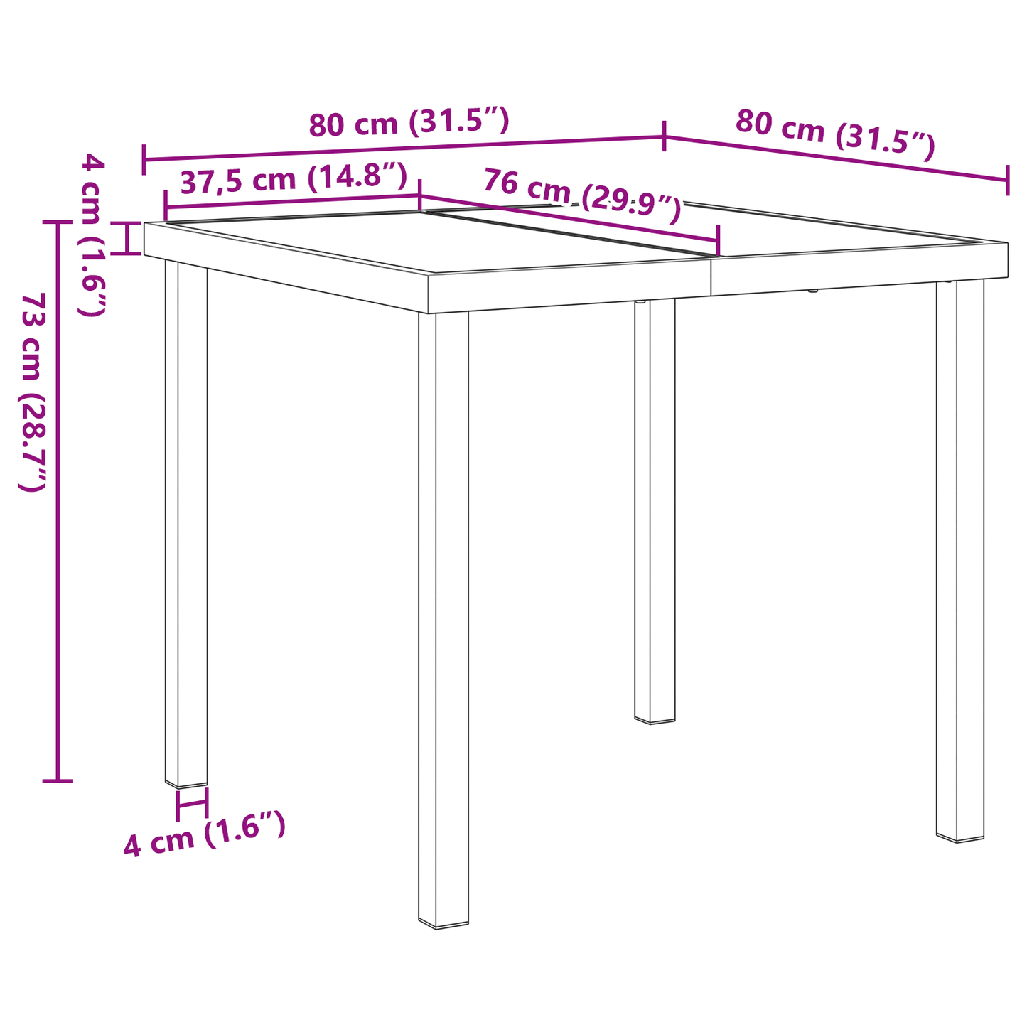 3-delt hage dining set grå textilene og stål