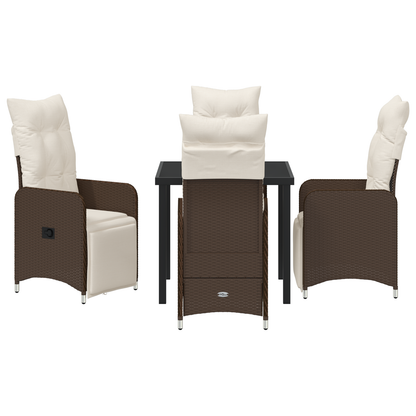 5-delt hage spisegruppe med puter Brun Polyrotting