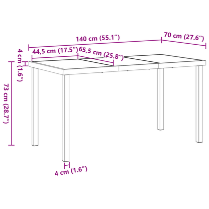 5-delt Hage Spisegruppe med Puter Beige Poly Rattan