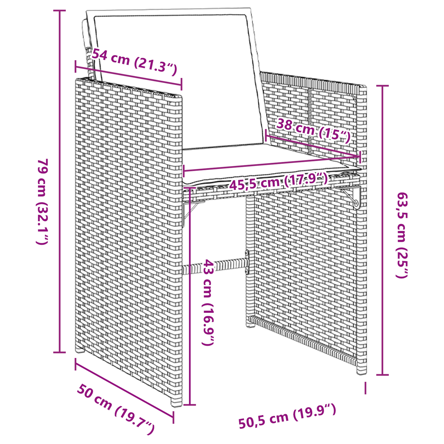 9 deler hage spisestuebord med puter beige polyrotting