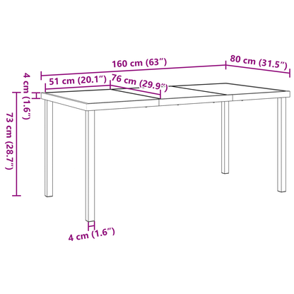 5-delt Hage Spise Set med Puter Beige Poly Rottning