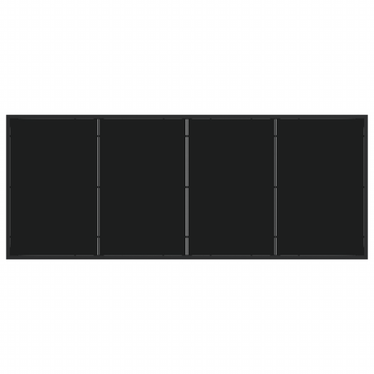 9-delt hage spise sett med puter svart poly ratten