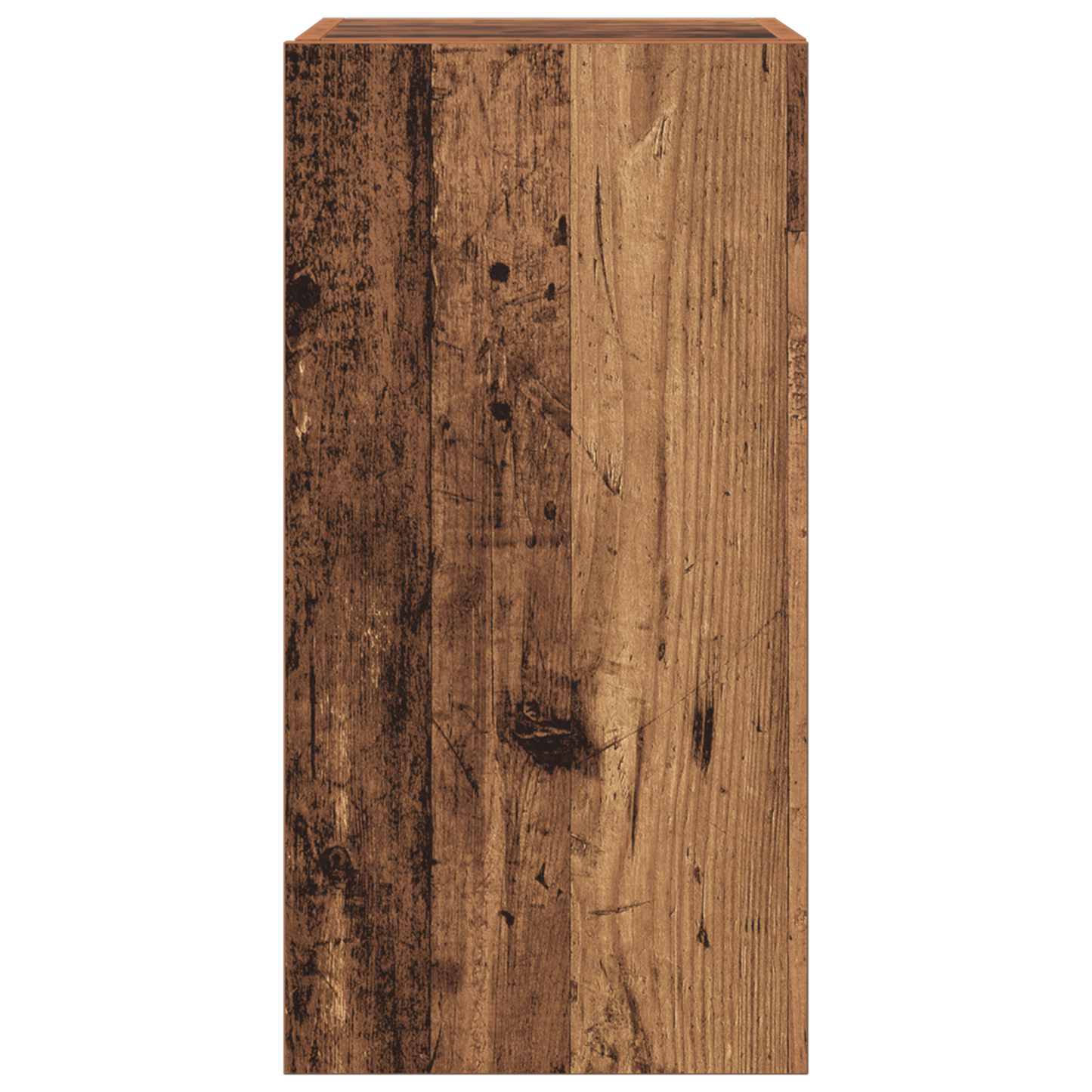 7-delt TV-skapsett, veggmontert, gammelt tre, konstruert tre