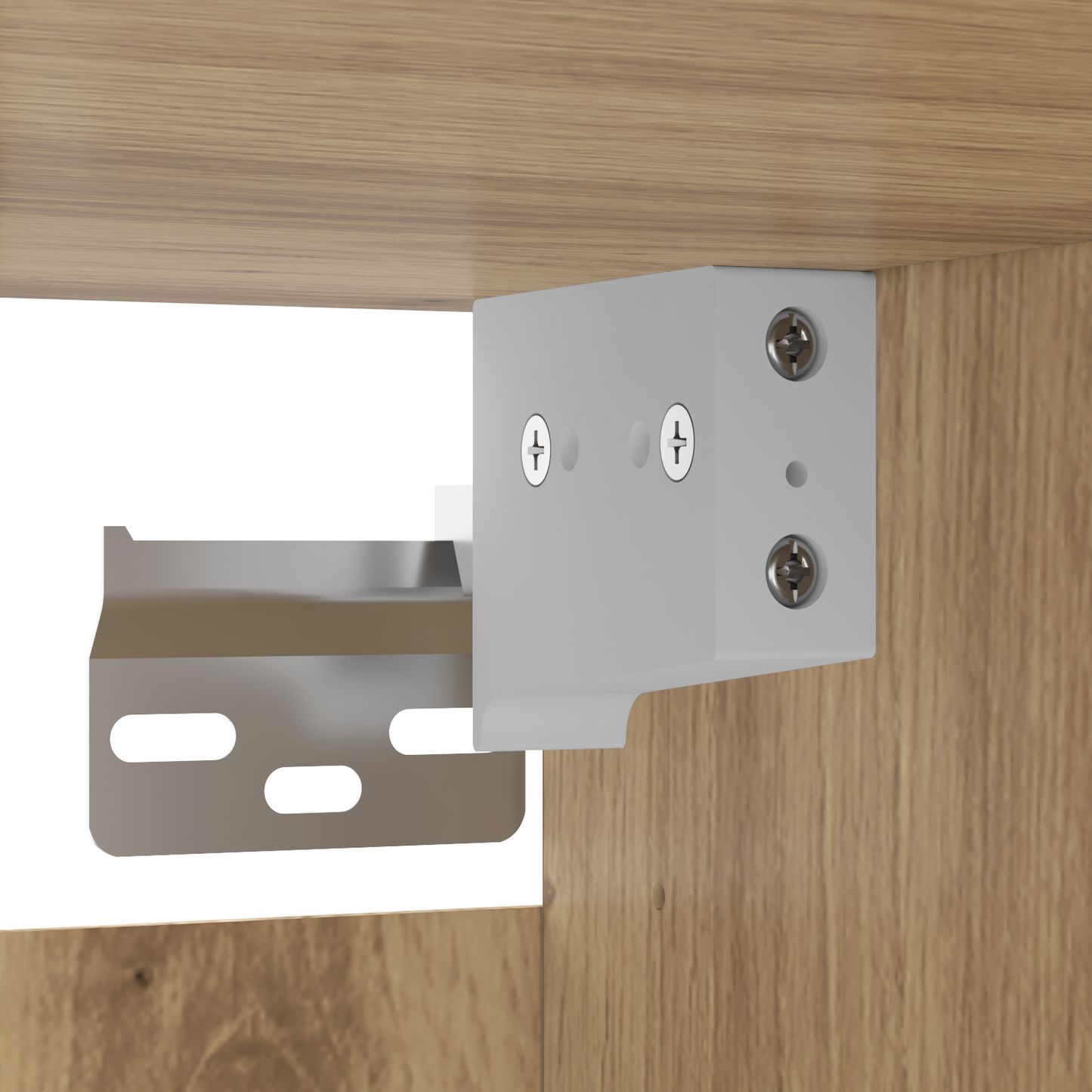 7-delt TV-skapsett – Veggmontert, Eik, MDF