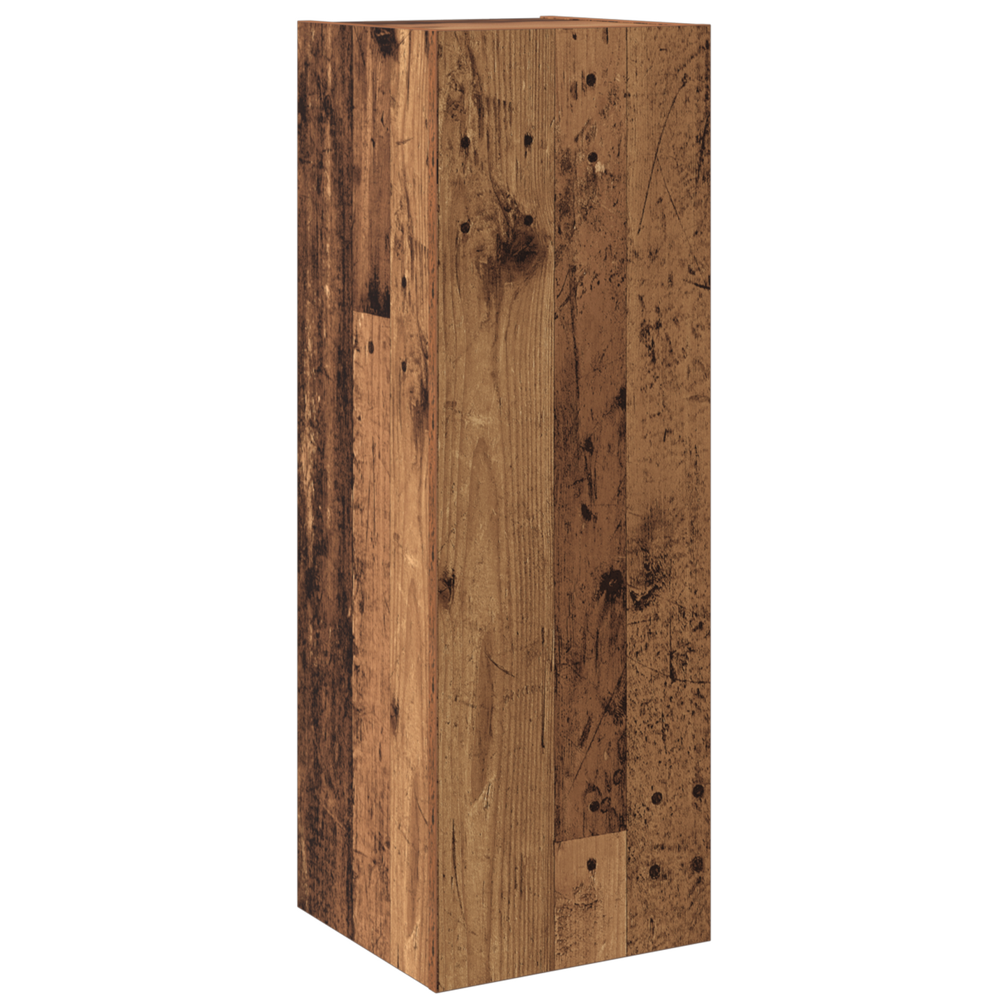 4-delt TV-skap sett vegghengt gammelt tre konstruert tre