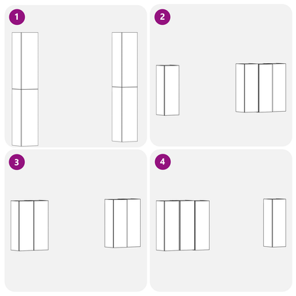 4-delt TV-stativsett i svart eik - 30,5 x 30 x 90 cm - Laget av ingeniørtre