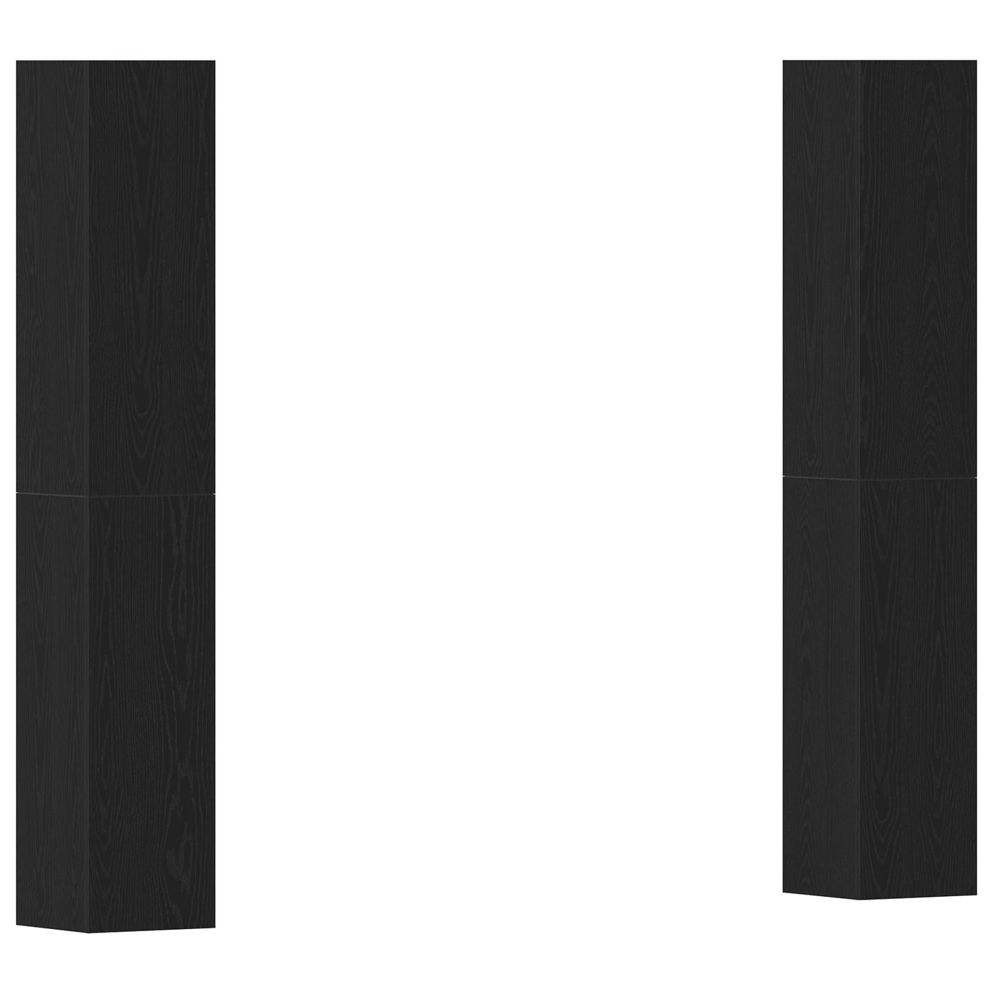 4-delt TV-stativsett i svart eik - 30,5 x 30 x 90 cm - Laget av ingeniørtre