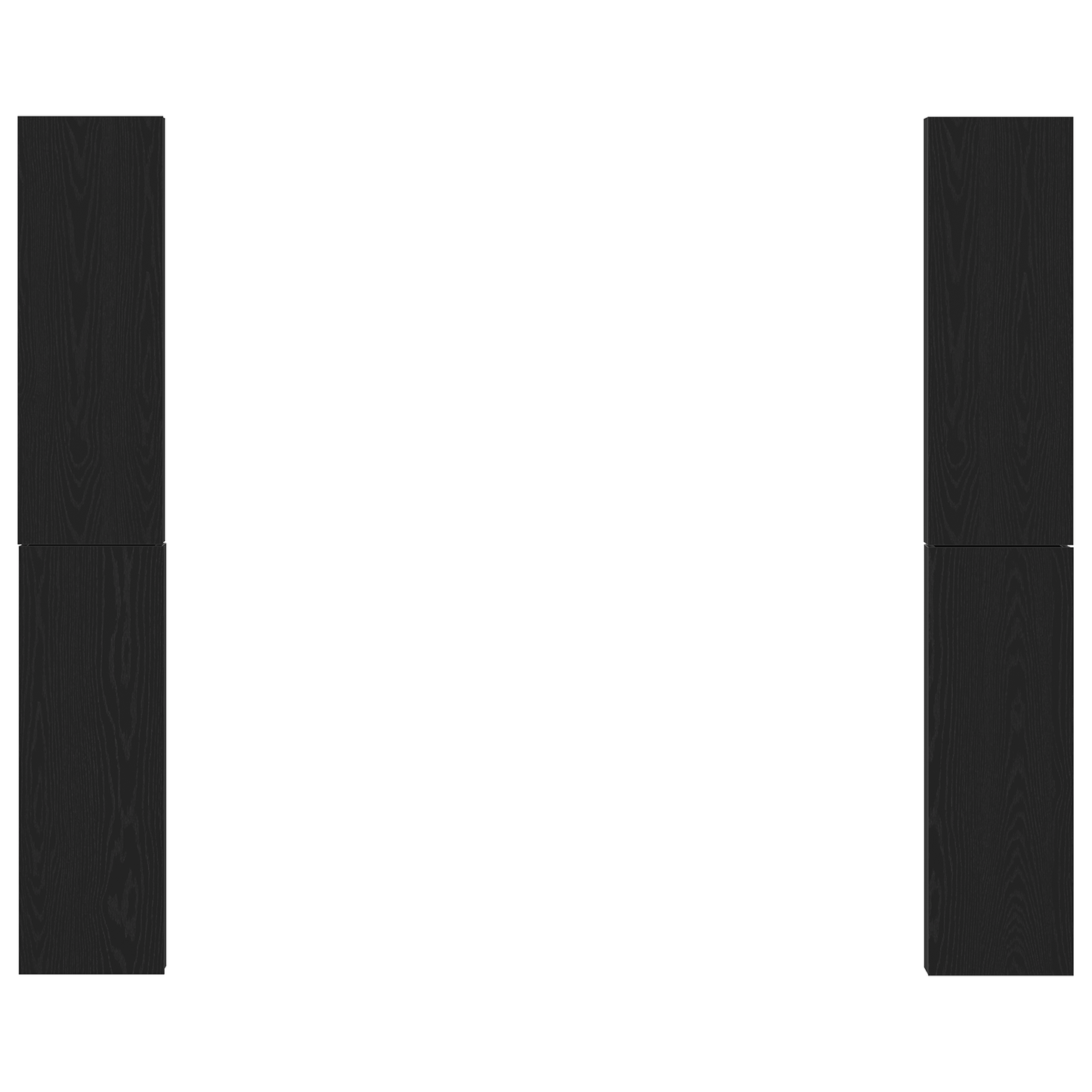 4-delt TV-stativsett i svart eik - 30,5 x 30 x 90 cm - Laget av ingeniørtre