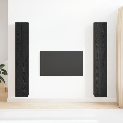 4-delt TV-stativsett i svart eik - 30,5 x 30 x 90 cm - Laget av ingeniørtre