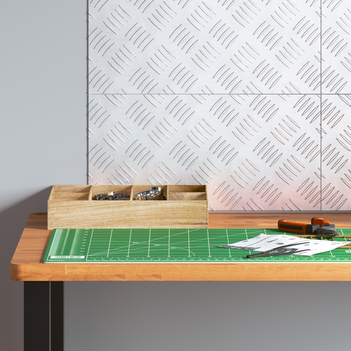 Aluminium sjakkert plater 4 stk Sklisikker 40x20 cm