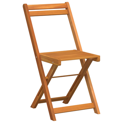 3-delt sammenleggbart bistrosett av solid akasietre