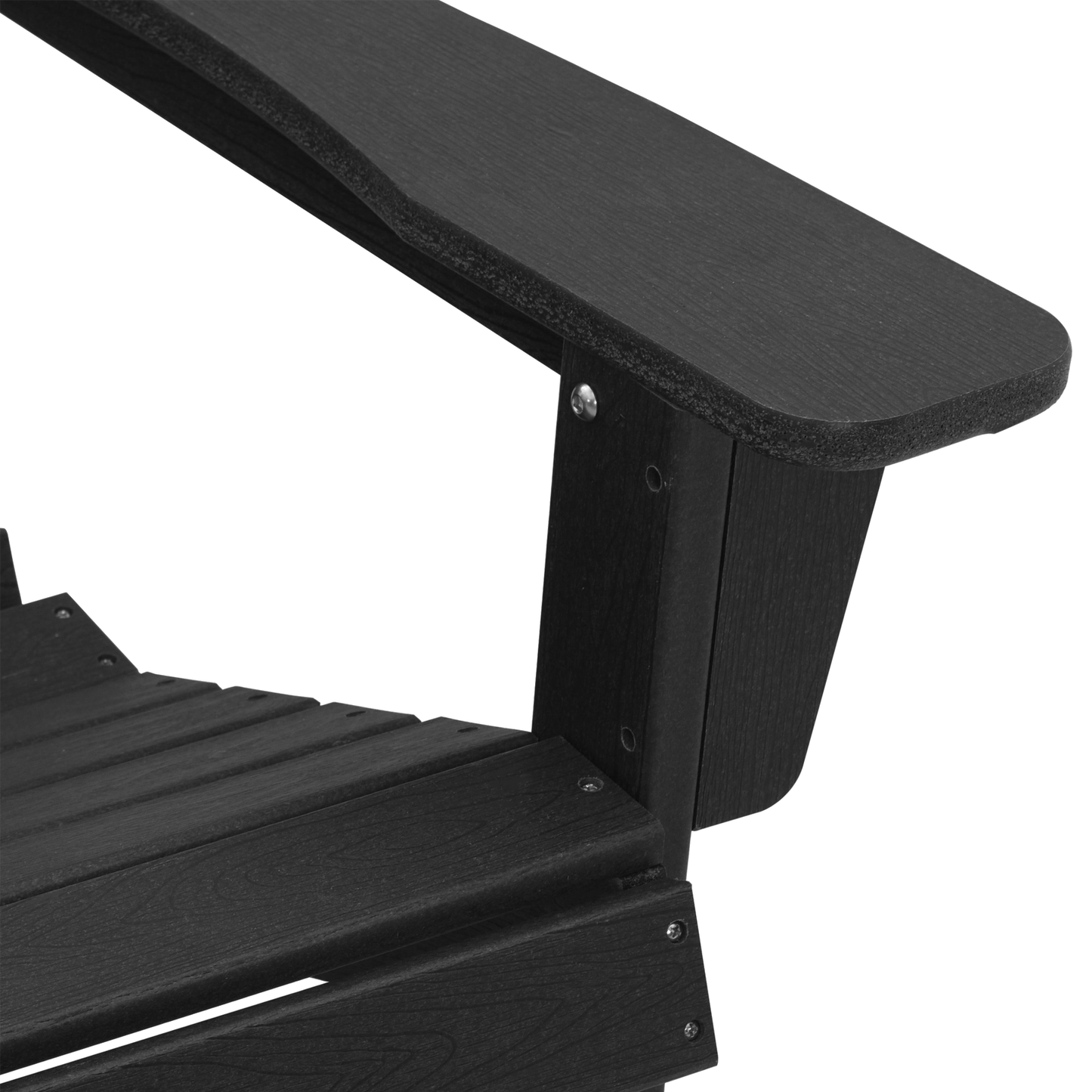 Adirondack Stol med Fotstøtte Svart HDPE