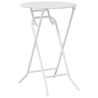 3-delt sammenleggbart bistro-sett hvit stål