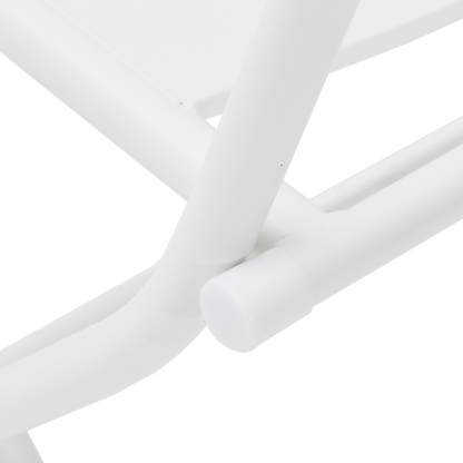 3-delt sammenleggbart bistro sett hvit stål