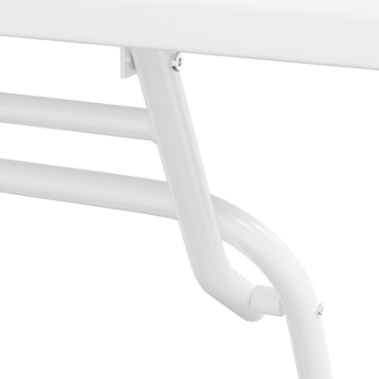 3-delt sammenleggbart bistro sett hvit stål