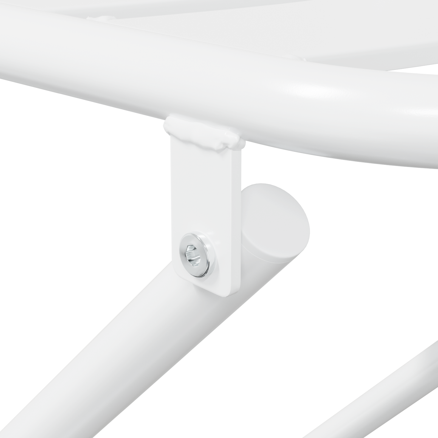 3-delt sammenleggbart bistro sett hvit stål