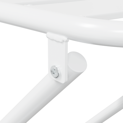 3-delt sammenleggbart bistro sett hvit stål