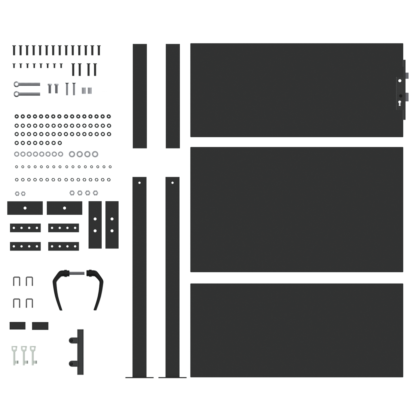 Hageport med lås Svart 105 x 150 cm Pulverlakkert stål