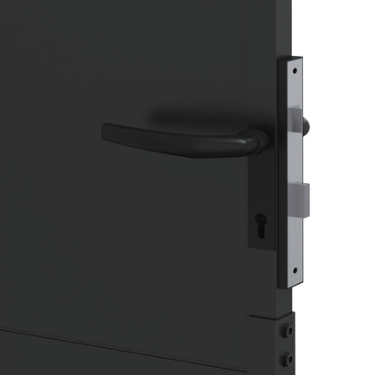 Hageport Svart 100 x 150 cm Pulverlakkert stål