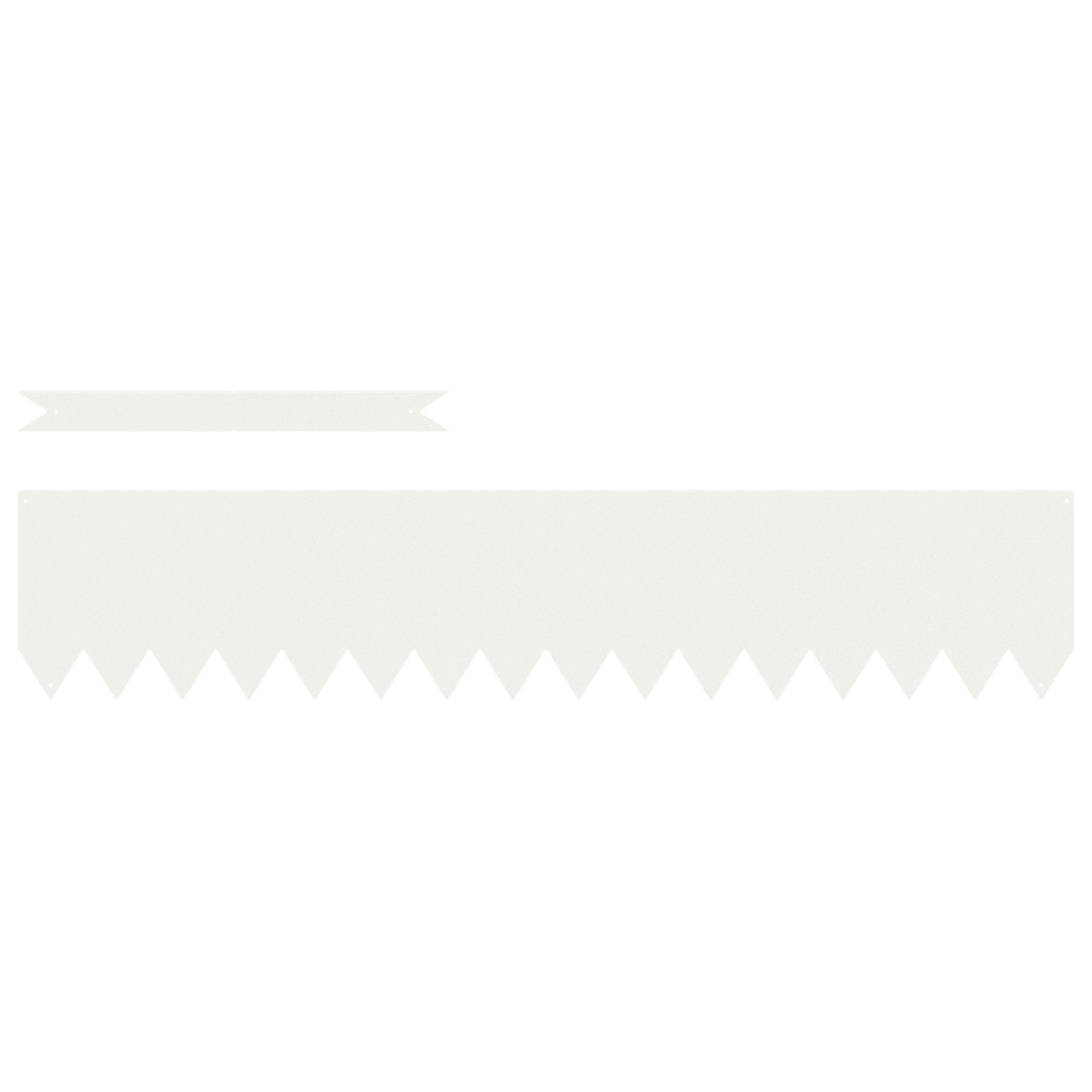 Hagekanter 20 stk Hvit 100x0.5x20 cm Metall