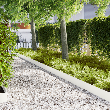 hagekanter 30 stk Hvit 100x0.5x20 cm Plast