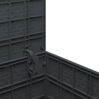 hageoppbevaringsboks Antrasitt 55x53x57 cm PP