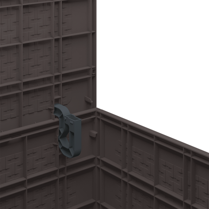 Hageoppbevaringskasse Brun 55x53x57 cm PP