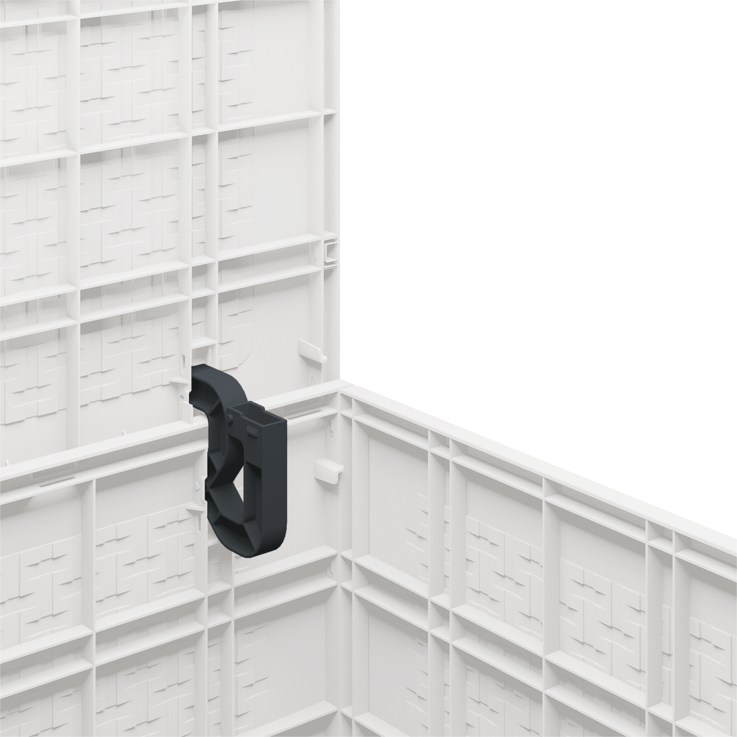 Hageoppbevaringsboks Hvit 55x53x57 cm PP