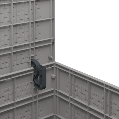 Hageoppbevaringsboks Lysegrå 55x53x57 cm PP