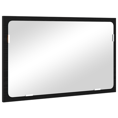 2-delt bademøbelsett svart eik konstruert tre